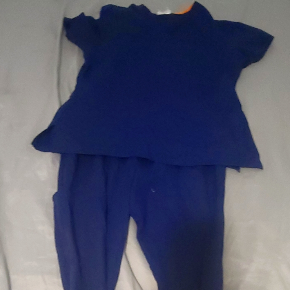 Navy blue scrub set NWOT